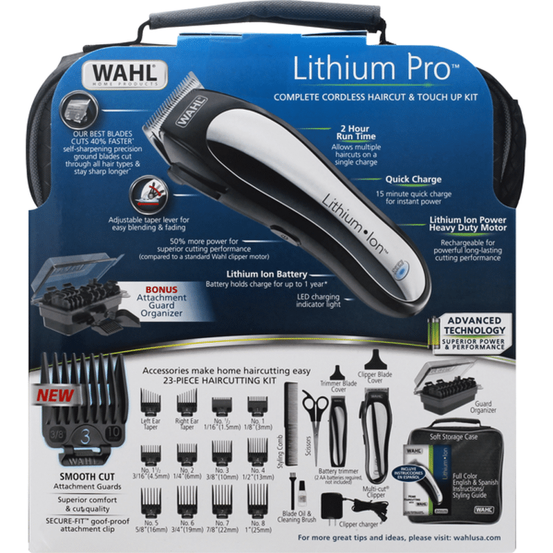 wahl lithium ion cordless haircutting kit