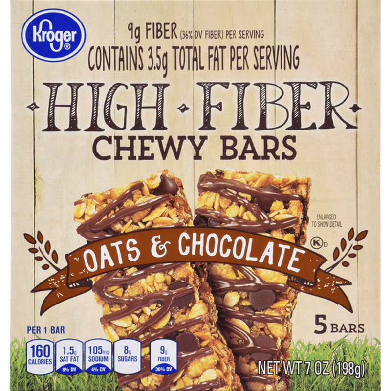 Kroger Chewy Bars, High Fiber, Oats & Chocolate (5 each) Instacart