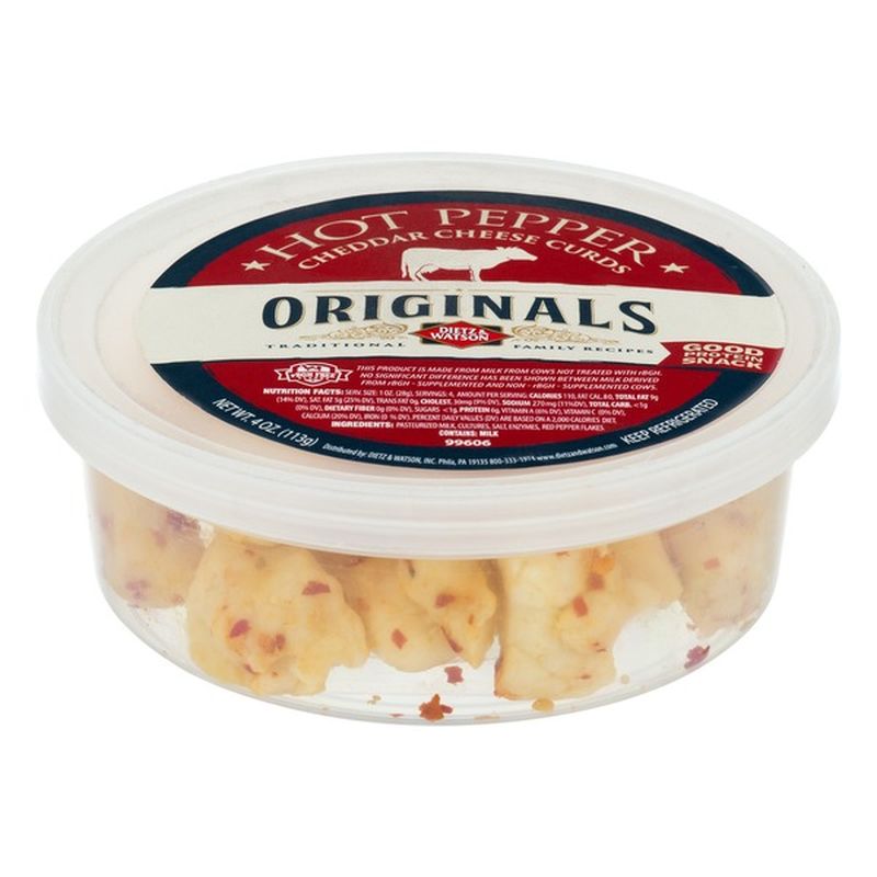 Dietz Watson Originals Cheddar Cheese Curds Hot Pepper 4 Oz Instacart