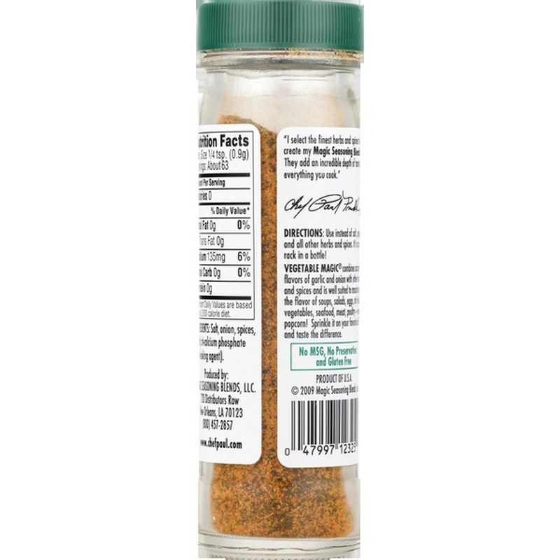 Chef Paul Prudhomme's Magic Seasoning Blends Vegetable Magic (2 oz) Instacart