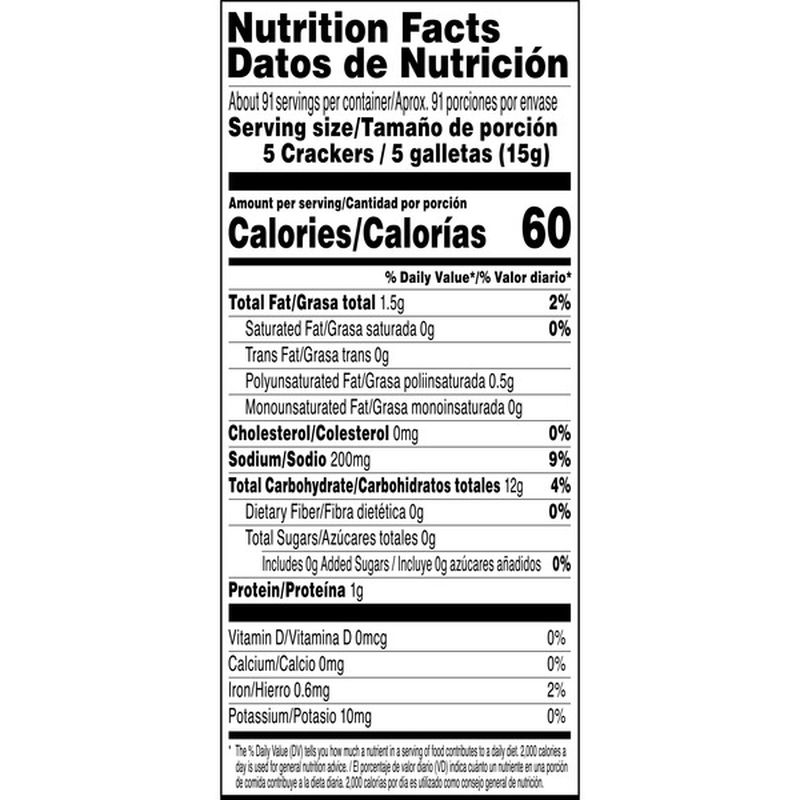 krispy saltines nutrition