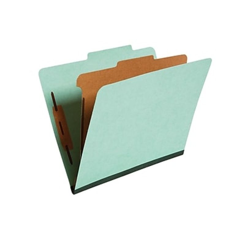 Staples PU541 Light Green 1Divider Letter Size Pressboard