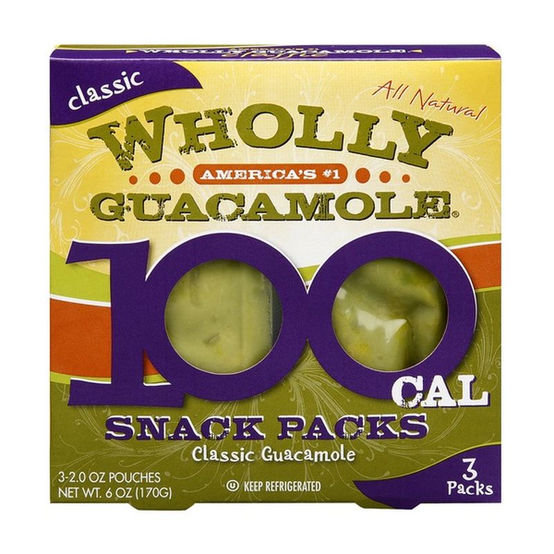 Wholly Guacamole Classic Guacamole 100 Cal Snack Packs (6 oz) Instacart