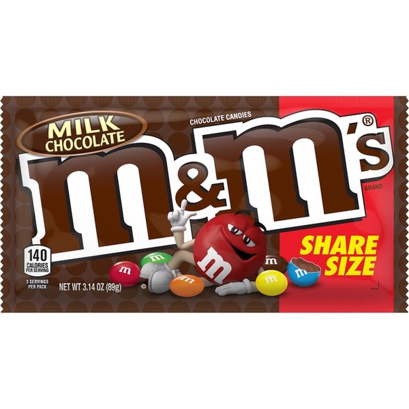 M&m's Milk Chocolate Candy Sharing Size (3.14 Oz) From Stater Bros 