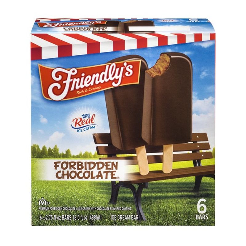 Friendly's Ice Cream Bars, Forbidden Chocolate (6 each) - Instacart