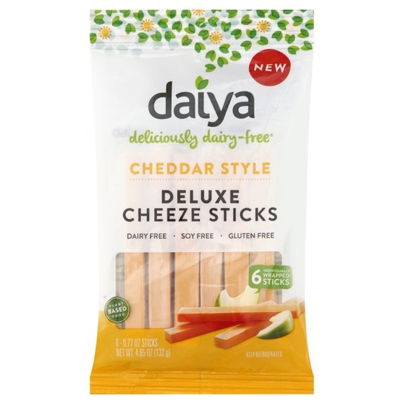 Daiya Cheeze Sticks, Deluxe, Cheddar Style, DairyFree (6 each) Instacart