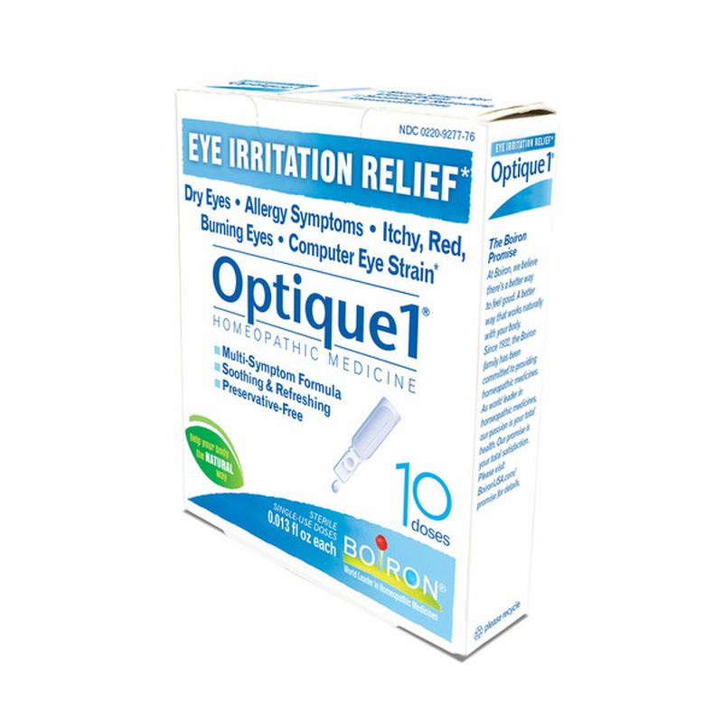 Boiron Optique 1 Homeopathic Eye Drops for Eye Irritation, Dry Eyes