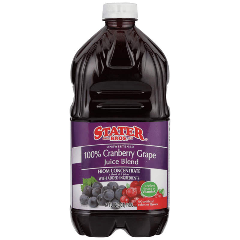 Stater Bros. Markets 100% Unsweetened Cranberry Grape Juice Blend From