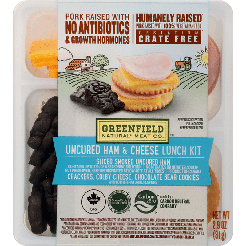 Greenfield Natural* Meat Co. Uncured Ham & Cheese Lunch Kit (2.9 oz
