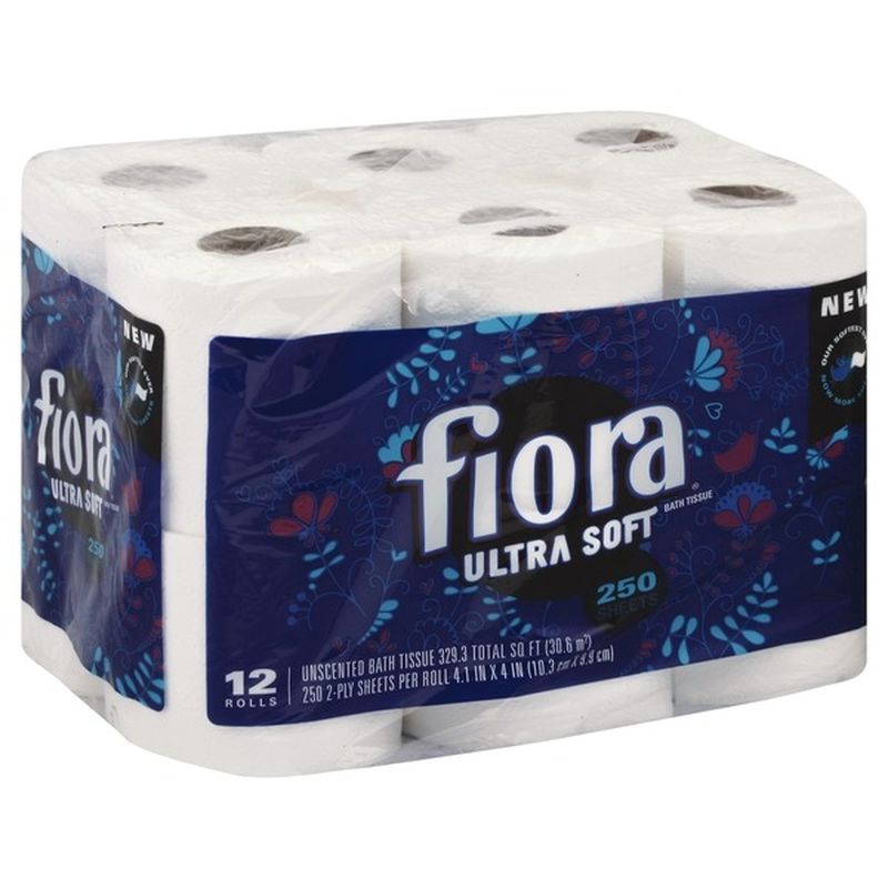 Fiora Toilet Paper, Ultra Soft, Double Roll, 2ply (12) Instacart