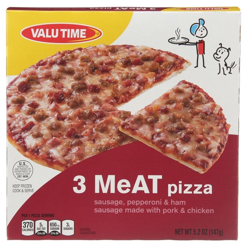 Valu Time 3 Meat Pizza With Sausage Pepperoni & Ham (5.2 oz) Instacart