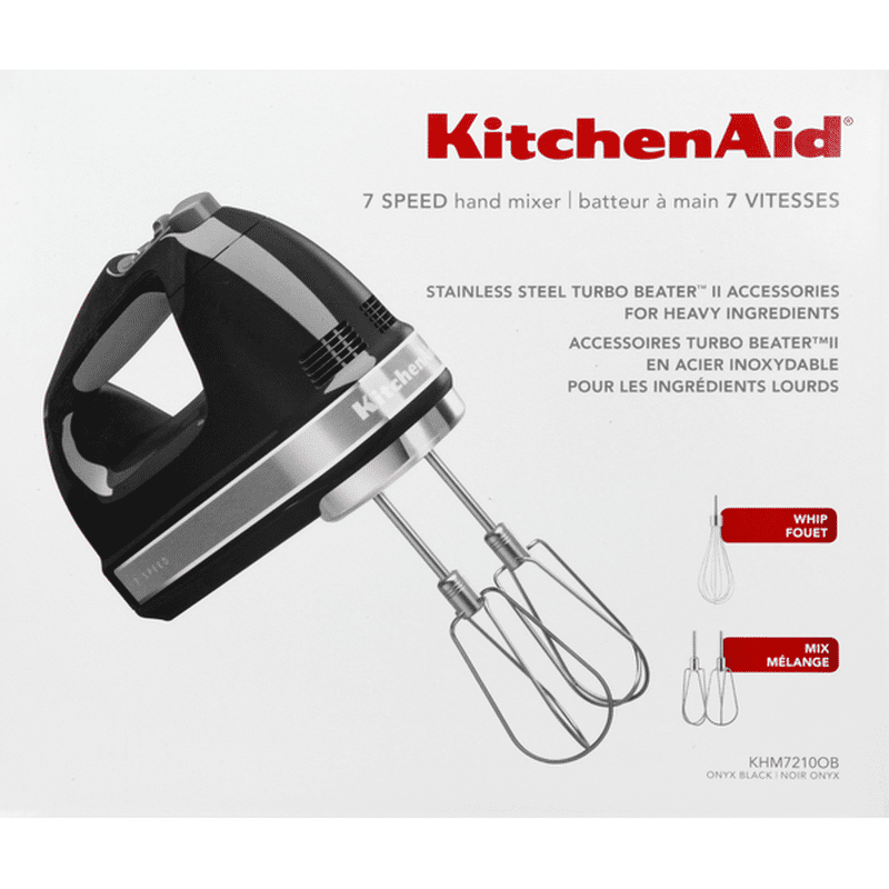 Kitchenaid Hand Mixer 7 Speed Onyx Black Stainless Steel 1 Each Instacart