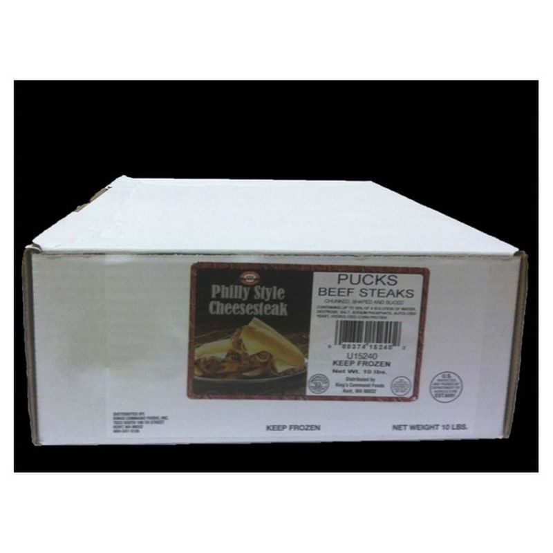 Kings Command Philly Style Cheesesteak Beef Pucks (4 oz) Delivery or