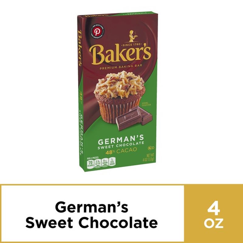 Baker'S Premium German's Sweet Chocolate Baking Bar (4 oz) Instacart