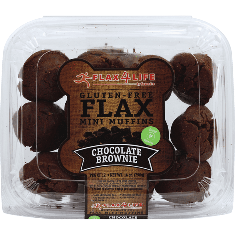 Flax4Life Muffins, Gluten Free, Flax, Chocolate Brownie, Mini (14 oz) Instacart