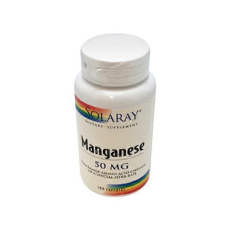 Solaray Manganese 50 Mg Dietary Supplement (100 ct) Instacart