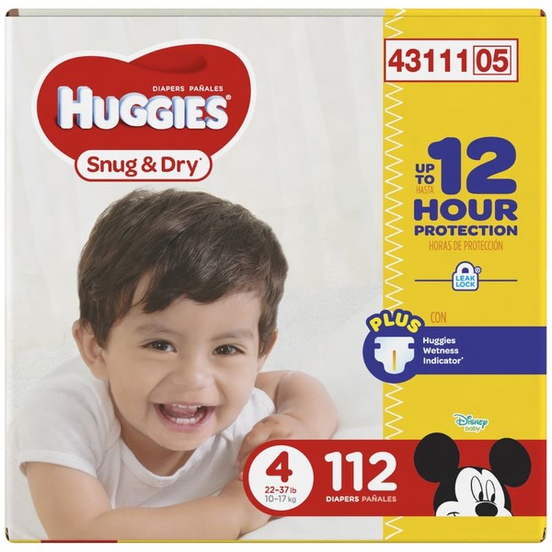 112 huggies size 4