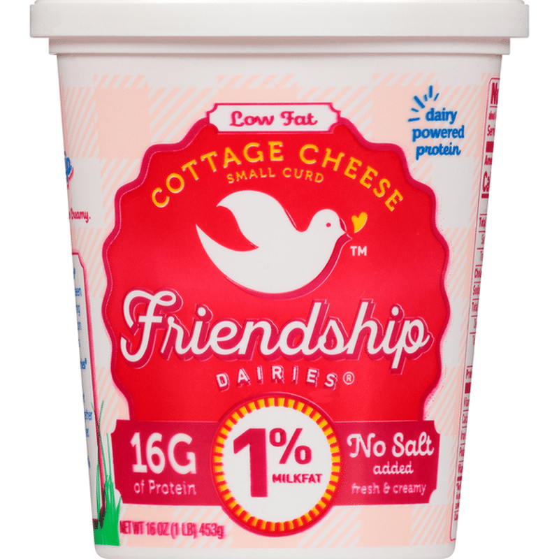 Friendship Cottage Cheese, Small Curd, 1 Milkfat, Low Fat (16 oz) Instacart