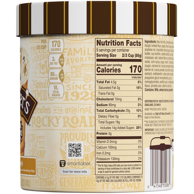 Edy's/dreyer's Cookie Dough Light Ice Cream (48 fl oz) Instacart