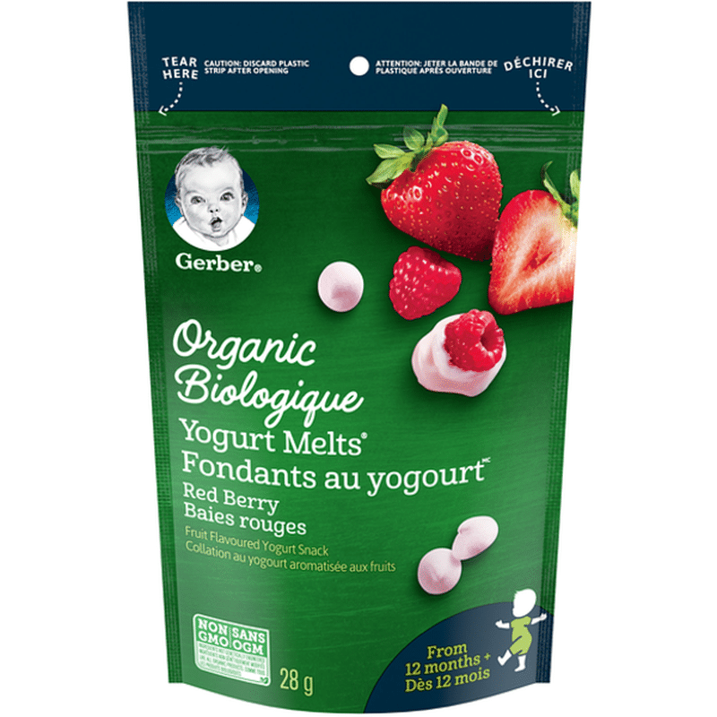 Gerber Red Berry Organic Yogurt Melts Toddler Snack