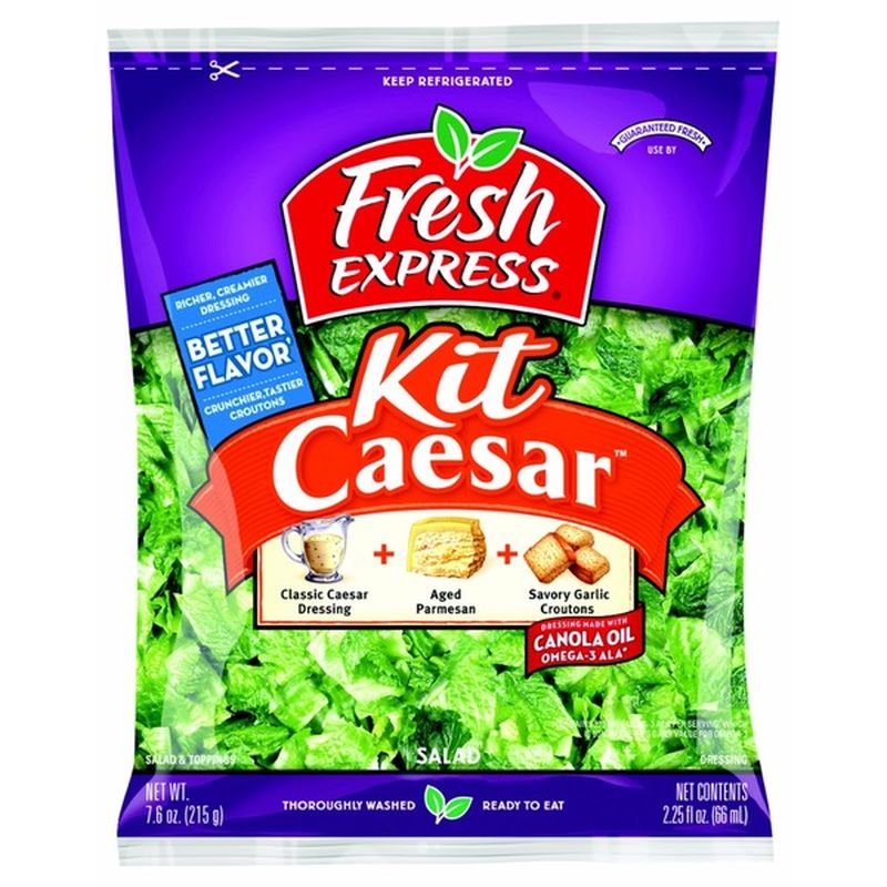 Fresh Express Salad Kit, Caesar (9.7 oz bag) from Mariano's - Instacart