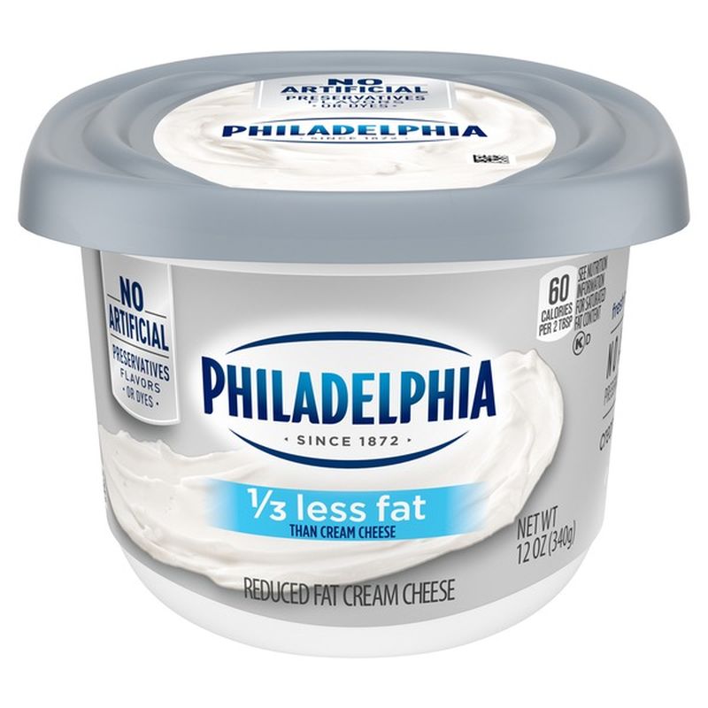 Kraft Philadelphia Reduced Fat Cream Cheese 12 Oz Instacart