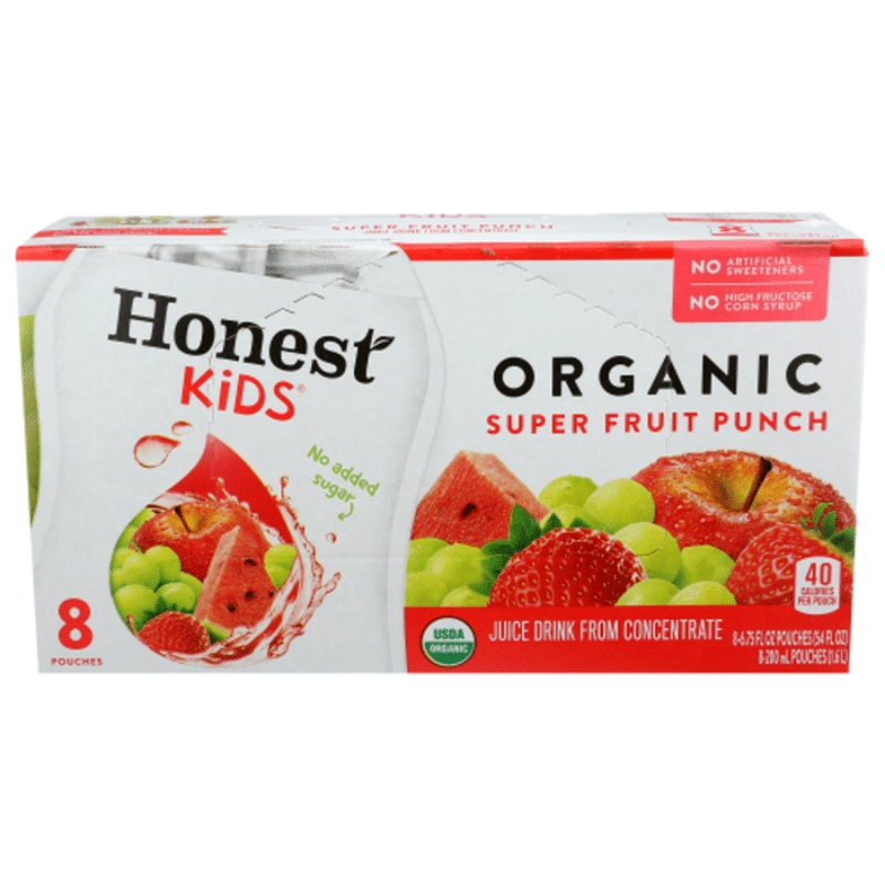 Honest Kids Kids Super Fruit Punch Organic Fruit Juice (6.75 fl oz ...