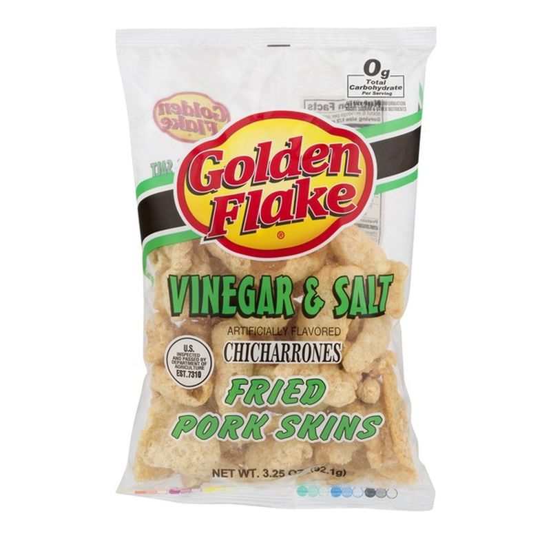 Golden Flake Chicharrones, Vinegar & Salt, Fried Pork Skins (3 oz) Instacart
