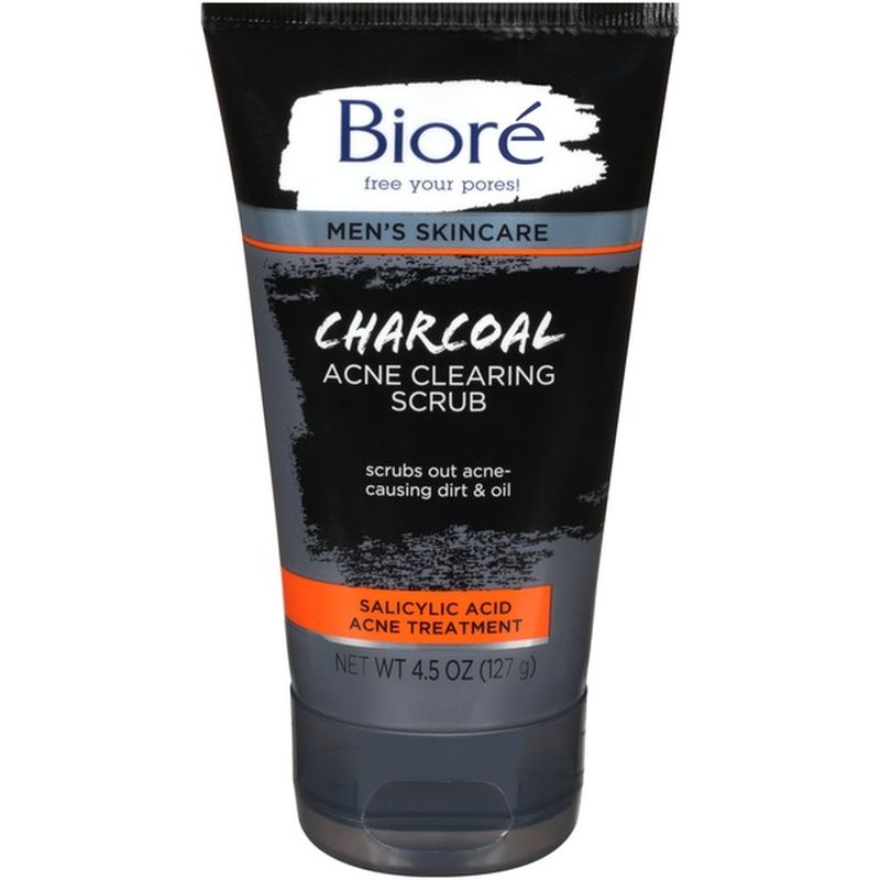 Bioré Men's Skincare Charcoal Acne Clearing Scrub (4.5 oz) Instacart