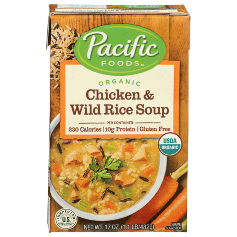 Pacific Foods Soup, Organic, Chicken & Wild Rice (17 oz) Instacart