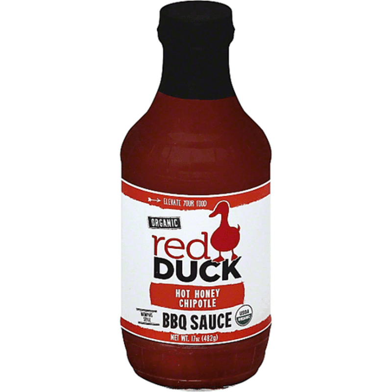 Red Duck BBQ Sauce, Organic, Hot Honey Chipotle, Memphis Style (17 oz