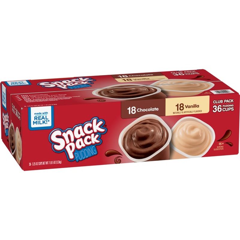 Snack Pack Chocolate Vanilla Pudding (3.25 oz) - Instacart