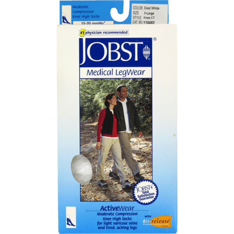 Jobst Medical LegWear Extra Large White Active Wear Knee High Socks