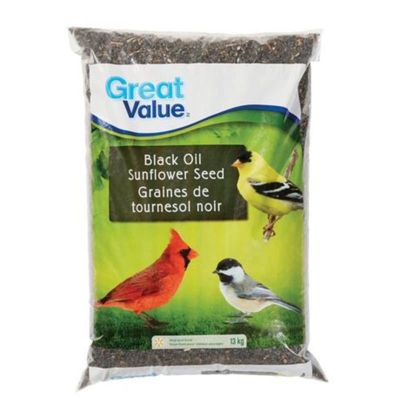 Great Value Black Oil Sunflower Seed Wild Bird Food (13 kg) Instacart