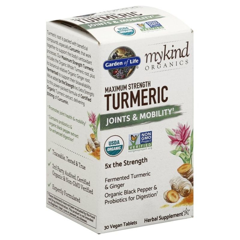 Garden of Life Turmeric, Maximum Strength, Vegan Tablet (30 each