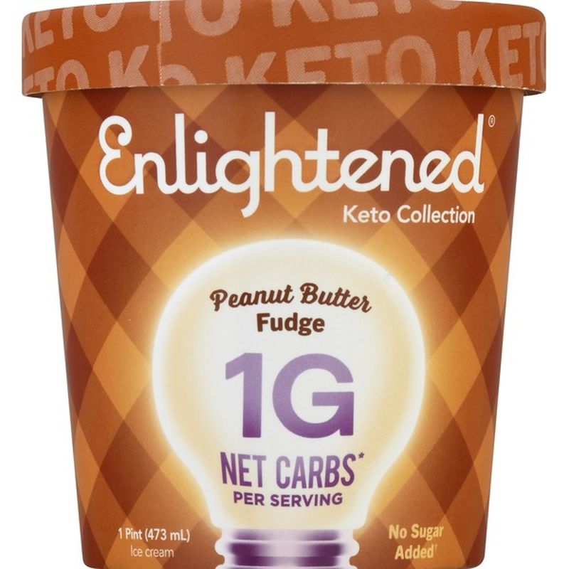 Enlightened Ice Cream, No Sugar Added, Keto Collection, Peanut Butter
