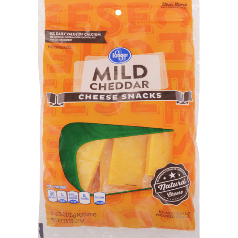 Kroger Mild Cheddar Cheese Snacks (0.75 Oz) - Instacart