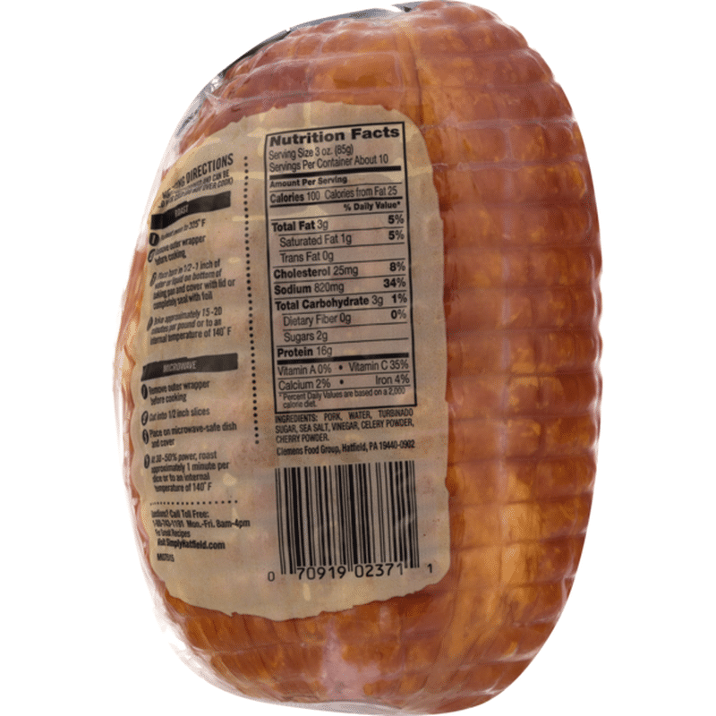 open nature uncured spiral sliced ham