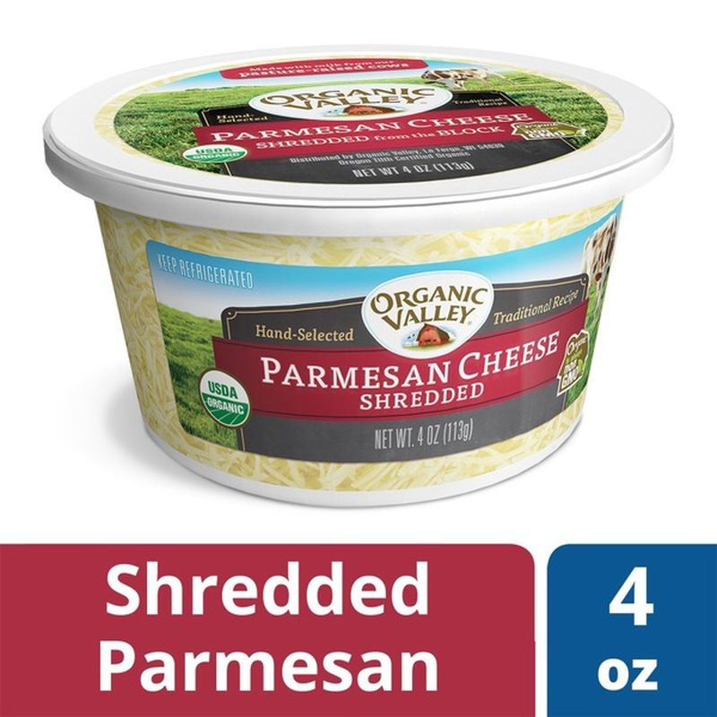 Organic Valley Organic Shredded Parmesan Cheese (4 oz) - Instacart