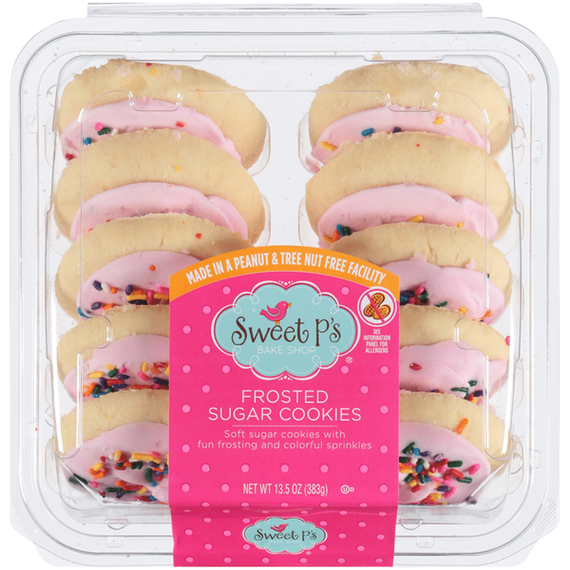 Sweet P's Frosted Pink Sugar Cookies (13.5 oz) - Instacart