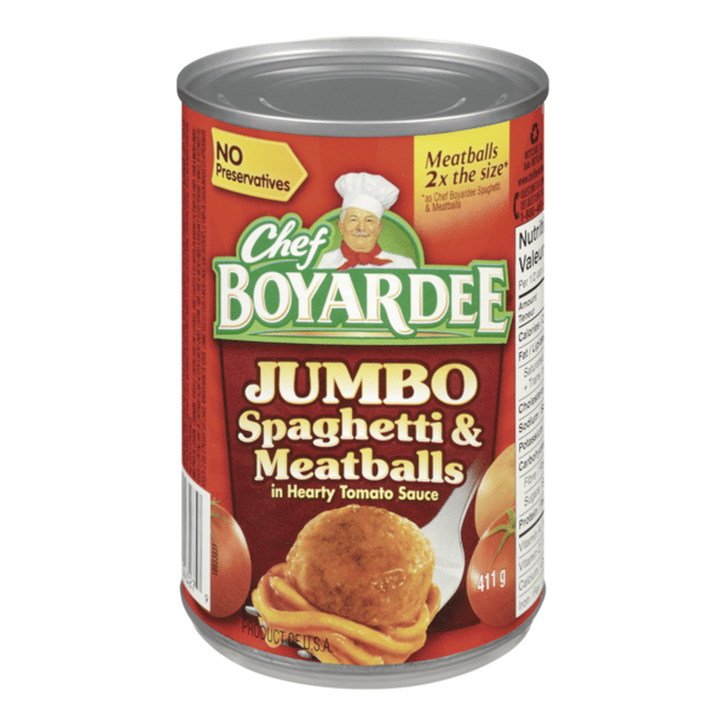 Chef Boyardee Jumbo Spaghetti Meatballs 411 G Delivery Or Pickup Near Me Instacart
