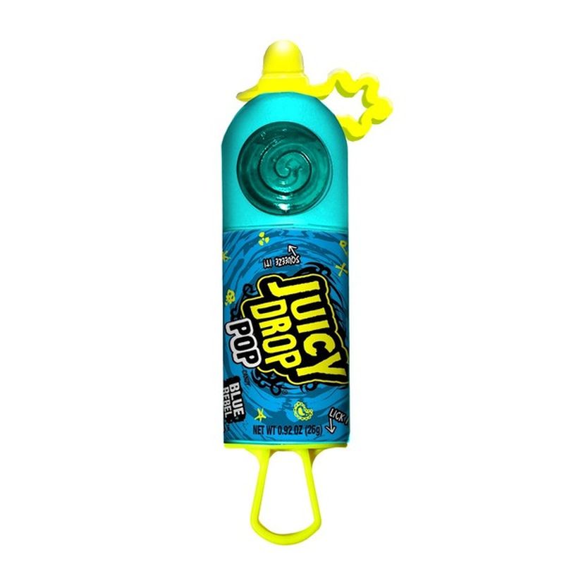 Juicy Drop Pop Sweet Lollipops Candy with Sour Liquid, Assorted Flavors ...