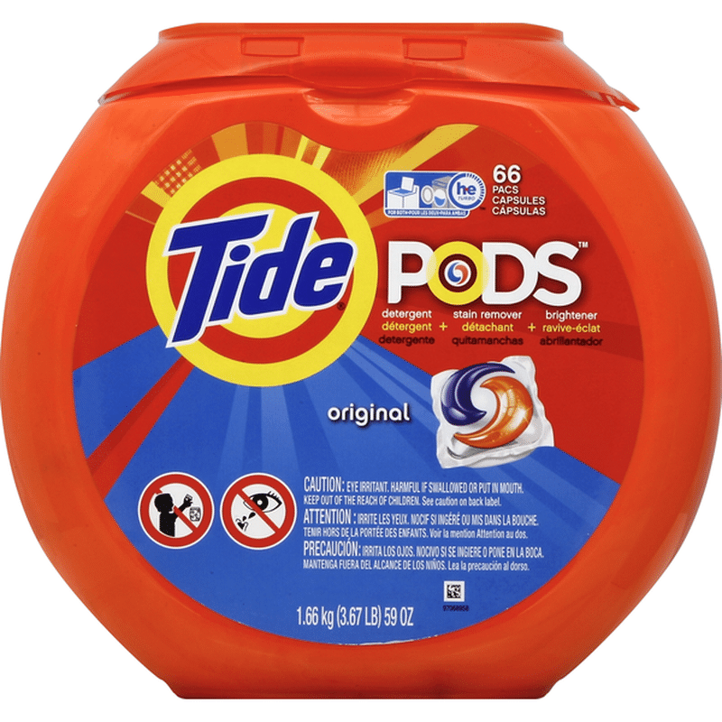 Tide Detergent + Stain Remover + Brightener, Original (66 each) - Instacart