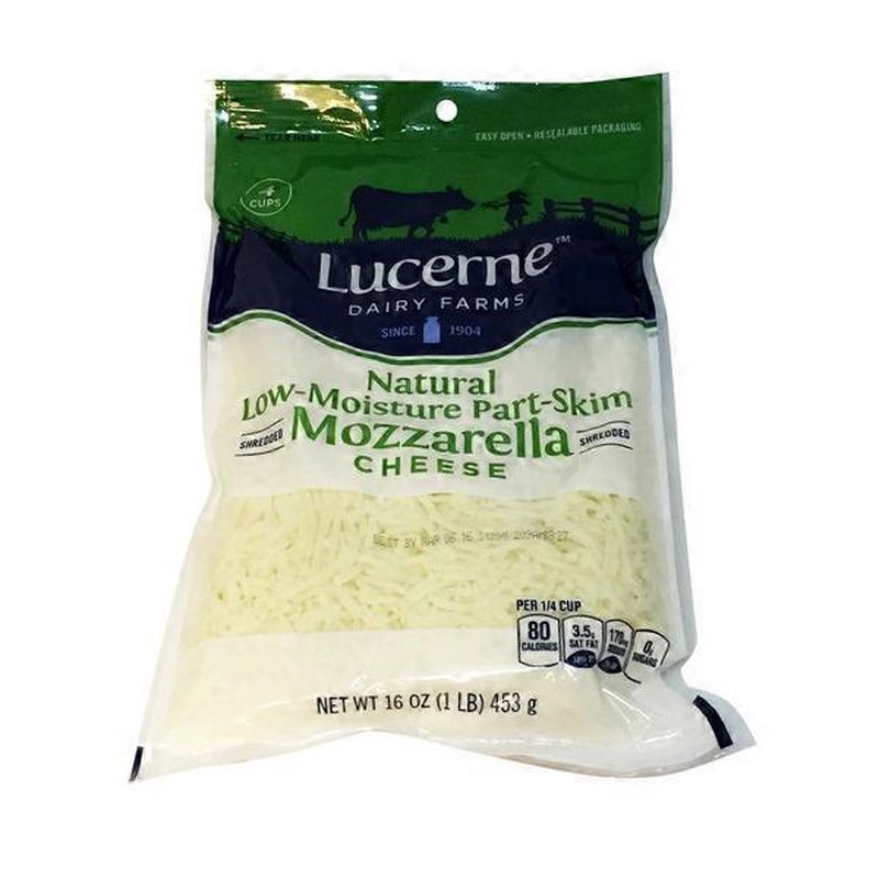 Lucerne Dairy Farms Mozzarella Lowmoisture Partskim Shredded Cheese