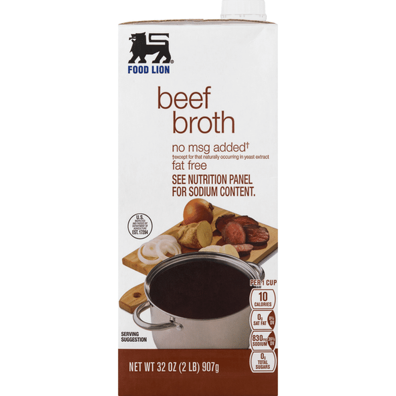 Food Lion Beef Broth, Fat Free (32 oz) Instacart