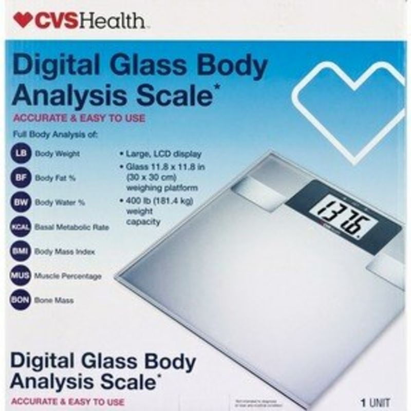 CVS Health Digital Glass Body Analysis Scale (1 ct) Delivery or Pickup ...