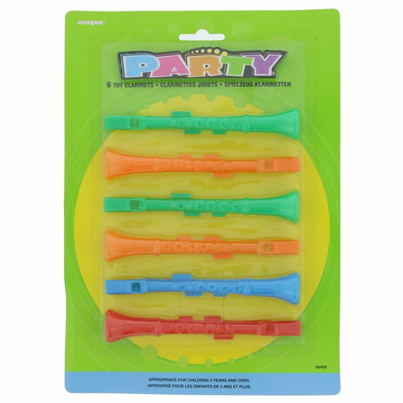 Unique Assorted Colors Party Toy Clarinets