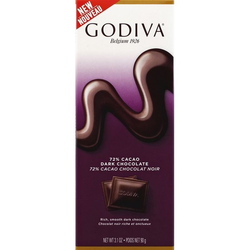 Godiva Dark Chocolate, 72% Cacao (3.1 Oz) - Instacart