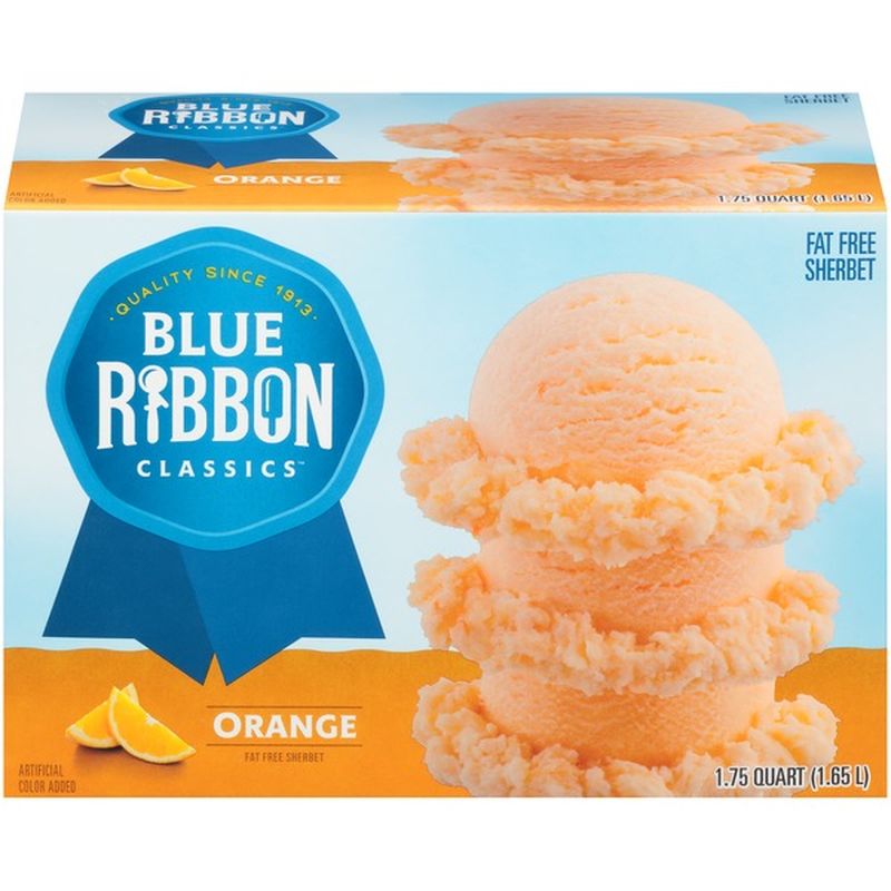 Blue Ribbon Classics Fat Free Orange Sherbet (56 fl oz) Instacart