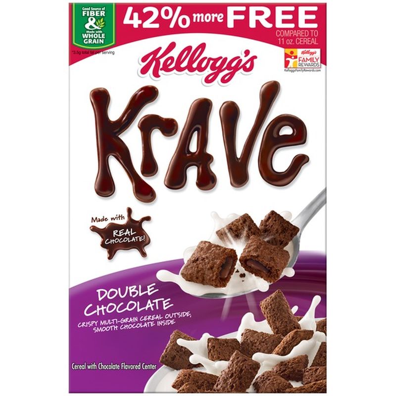 Kellogg's Krave Double Chocolate Cereal (15.6 oz) Instacart